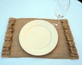 French Farmhouse to Coastal Chic Style Burlap Placemats