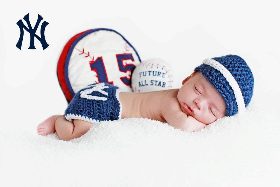 Newsboy cap and diaper set in navy blue and white (with NY on diaper)