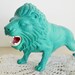 LAST ONE - Turquoise Lion - or Choose Your Color - Painted Toy Zoo / Safari Animal Repurposed for Home Decor
