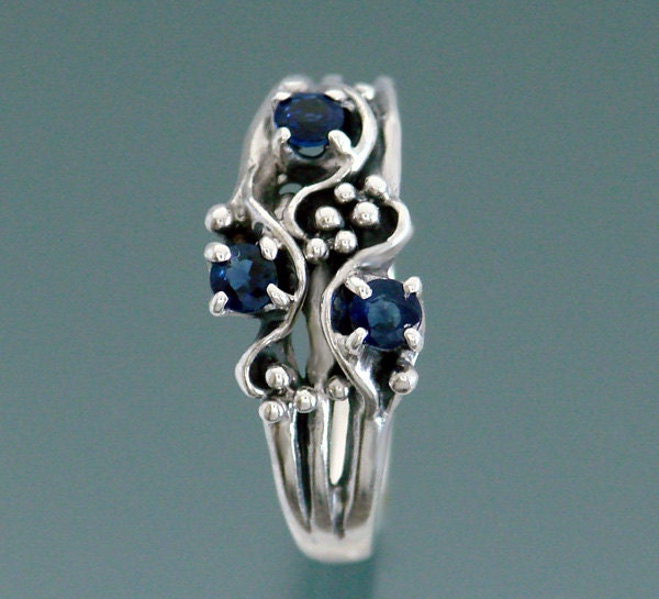 Sapphire Ring 3BD Triple or available with other stone choice