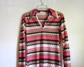 Bold 60's Chevron Print Tunic