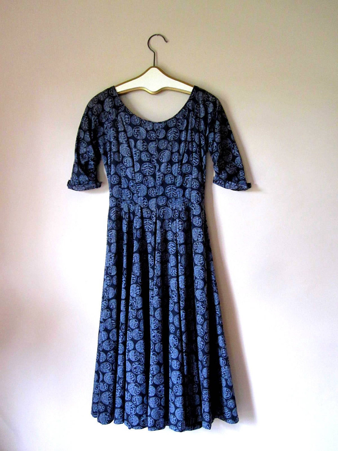 S A L E // 1950's Original Gigi Young Abstract Cotton Day Dress