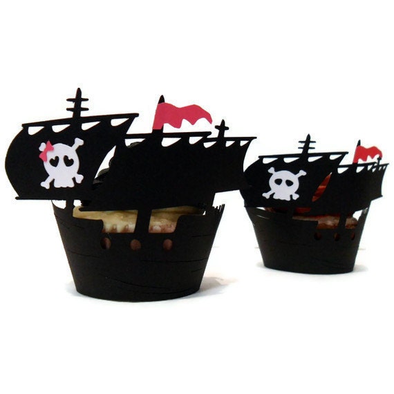 Pirate Ship Cupcake Wrappers - set of 12 Il_170x135