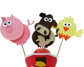 Farmer Cupcake wrappers AND Toppers - 12
