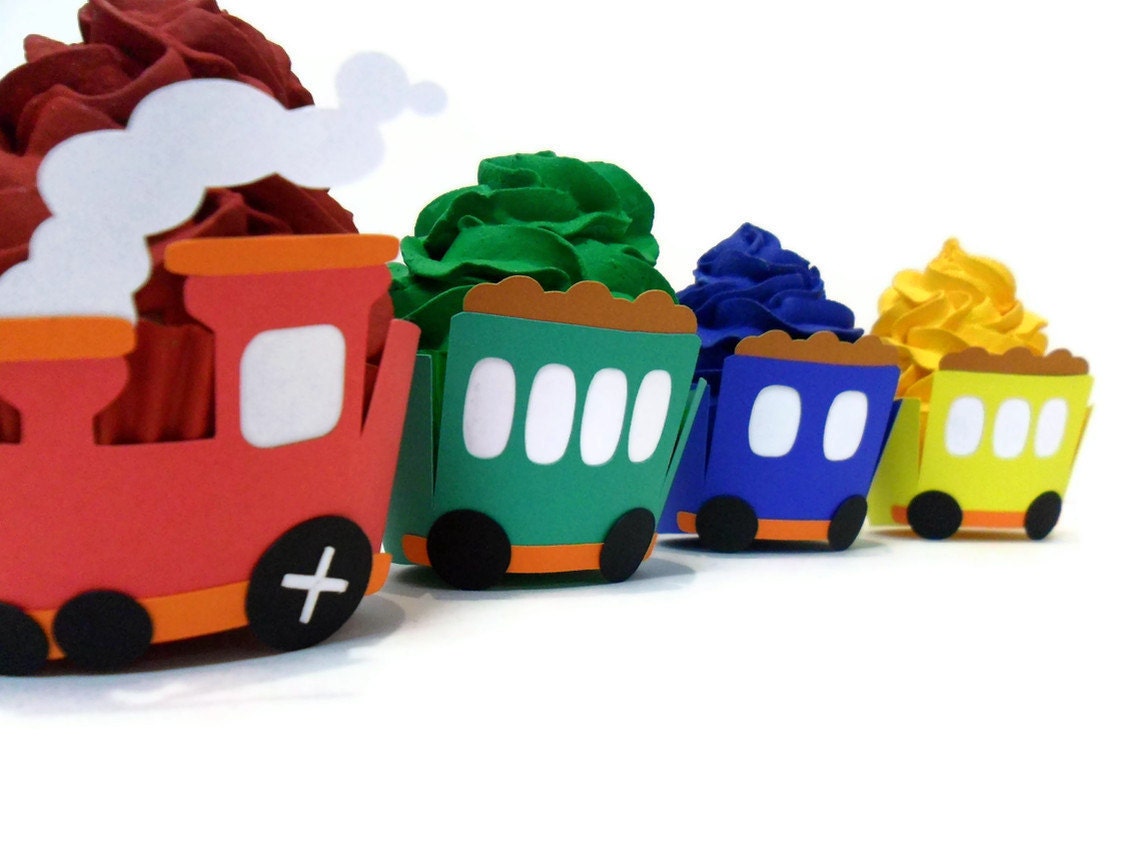 Train Cupcake Wrappers - Set of 12