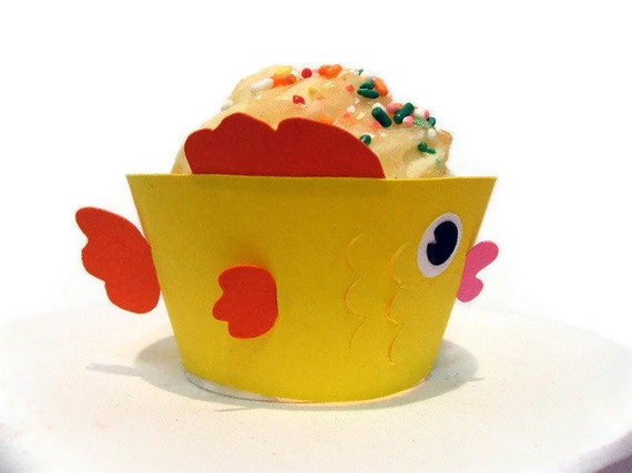Fish Cupcake Wrappers - set of 12 Il_570xn