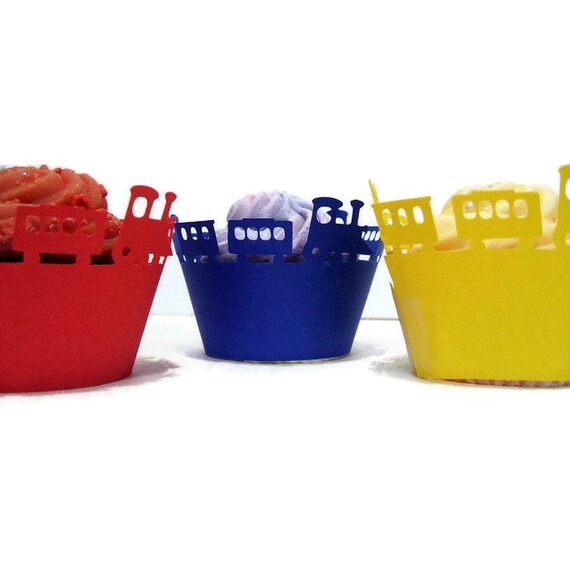 Train Cupcake Wrappers - set of 12 Il_570xn