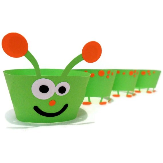 Caterpillar Cupcake Wrappers - set of 12 Il_570xn