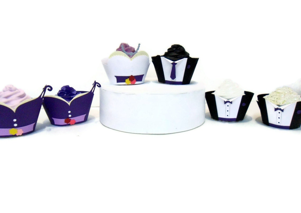 Bridal Party Cupcake Wrappers- Set of 8 Il_570xn