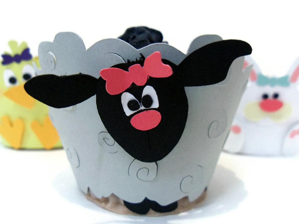 Black Sheep Cupcake Wrapper - Set of 12 Il_570xn