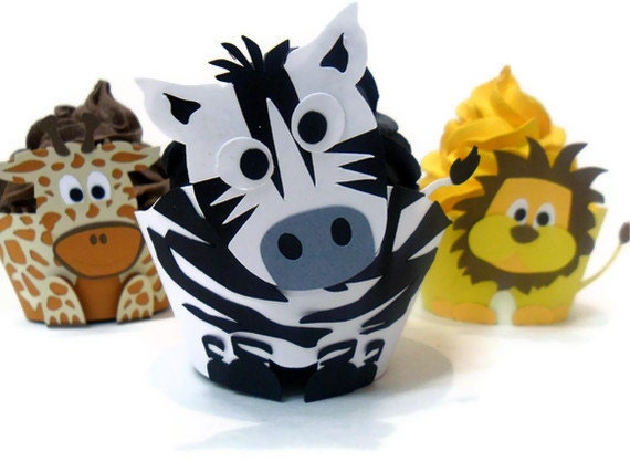Zebra Cupcake wrappers - set of 12 Il_570xn