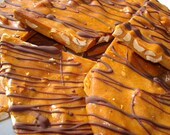 Chocolate-Drizzled Peanut Brittle Candy- A Classic -1 pound box