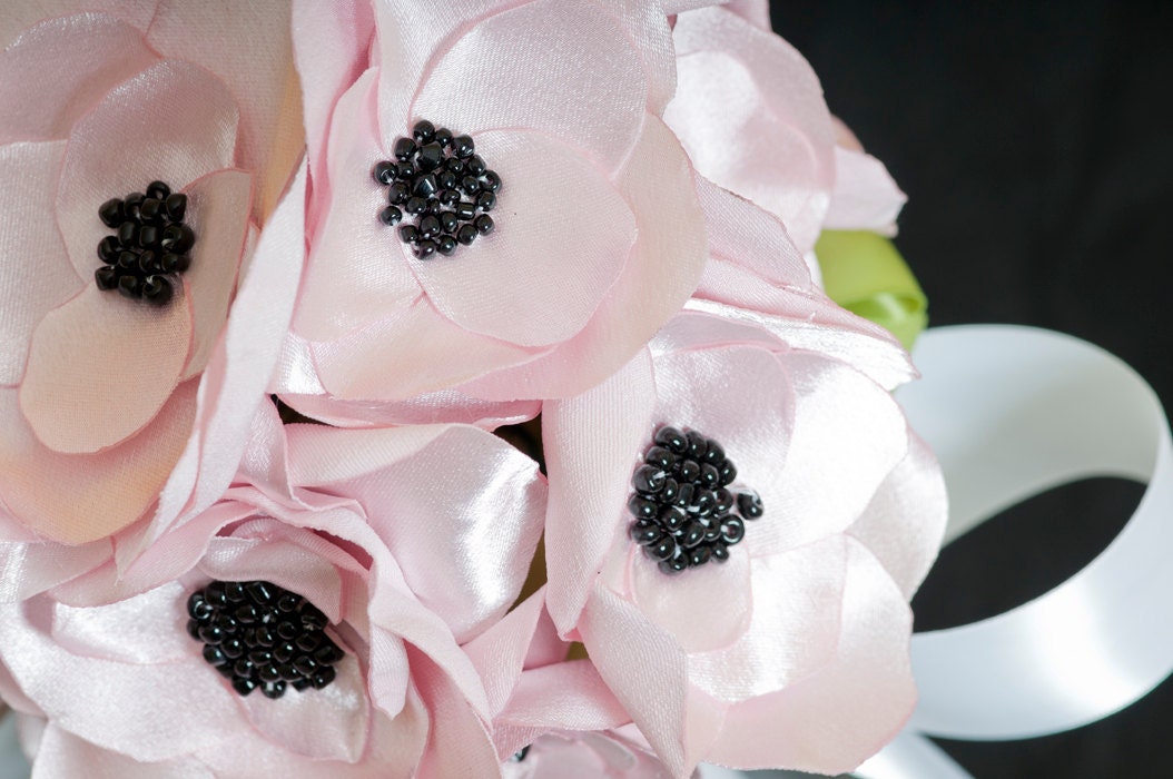 BELLA  ANEMONE..... bridal bouquet and boutonniere