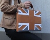 Laptop bag - messenger shoulder- TOTE bag- any size - wool and cotton fabric - Water Resistant lining - 2 zippers - Pocket