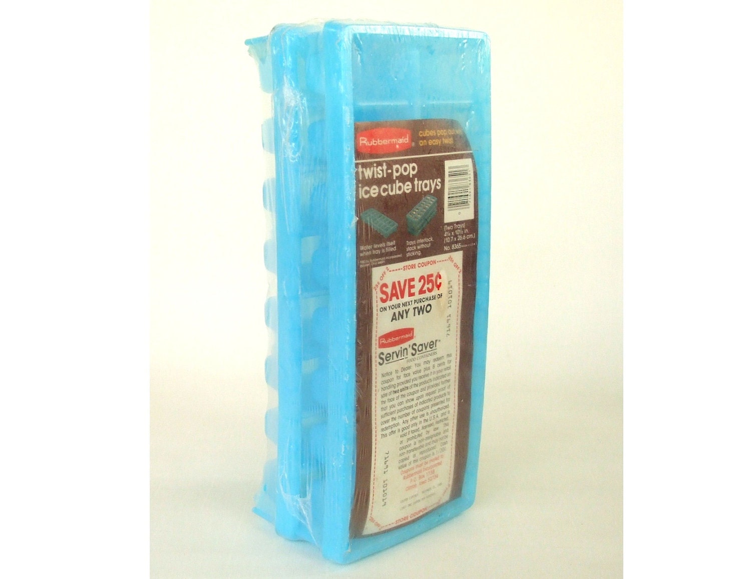 Rubbermaid Plastic Ice Cube Trays 1980s Kitchen NOS deadstock blue