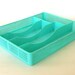 Silverware Sorter - Flatware Storage Tray - Mint Green Turquoise Kitchen