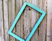 Original Paint Beach Cottage Rustic Shabby Aqua Frame Custom