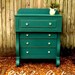 Shabby Coastal Cottage Vibrant Sea Green Empire Dresser Bohemian Chic