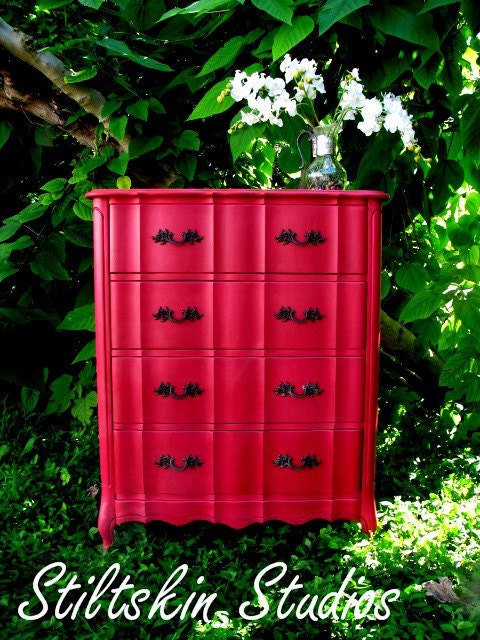 La Boheme Collection Shabby French Hot Pink Dresser