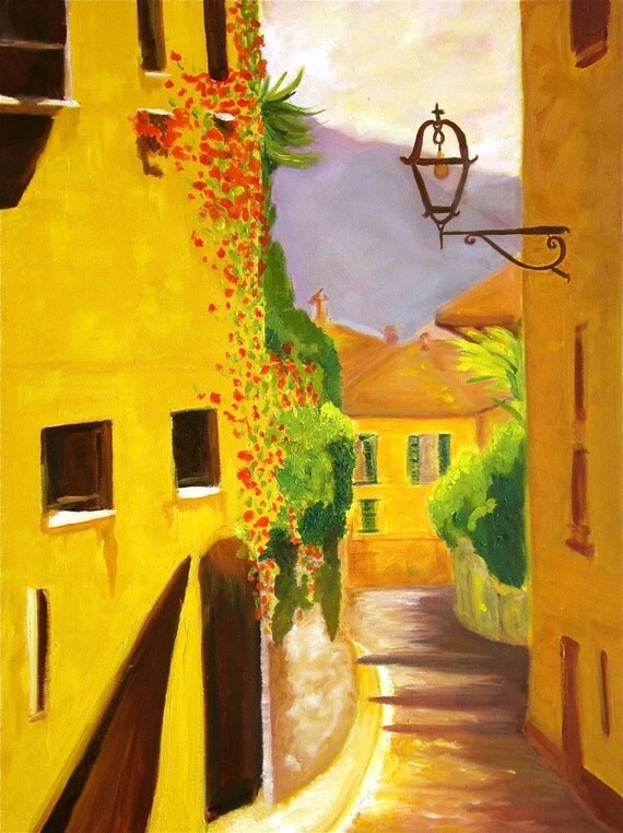 European street scene original oil painting by by KIMPETERSONART