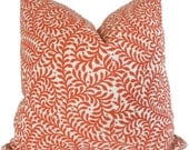 Orange Swirled Branches Decorative Pillow Cover