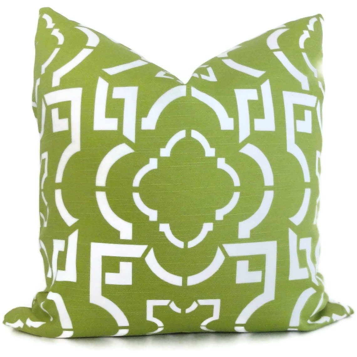 SALE Apple Green and White Lattice by Duralee Fabric Decorative Pillow Cover 18x18, 20x20 or 22x22  Accent Pillow, Throw Pillow, Toss Pillow