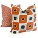 Orange Swirled Branches Decorative Pillow Cover
