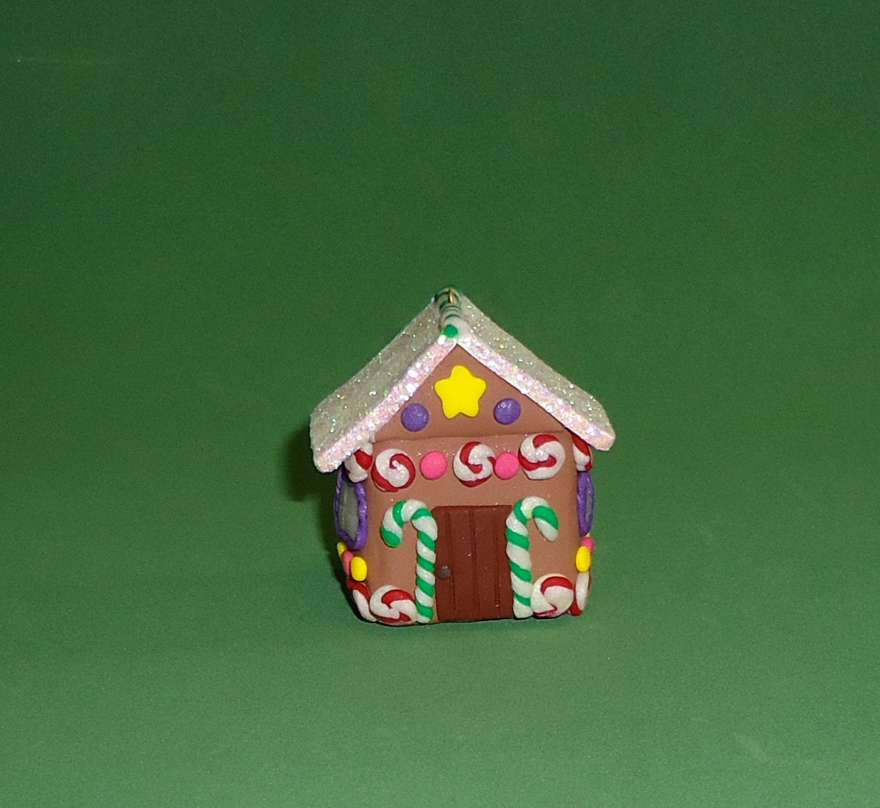 Polymer Clay Gingerbread house Ornament