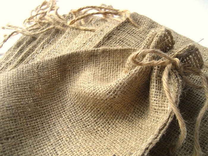 Mini Burlap Bag (35) - Rustic Burlap Sack - Favor Bag - Natural Burlap Favor Bag with Drawstring Closure - SET of 35 gift bags