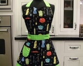 Retro Kitchen Print Full Sweetheart Apron