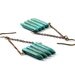 Blue turquoise earrings: inspired by native american earrings chain long earrings howlite primitive tribal bohemian ethnic
