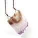 Amethyst druzy necklace: amethyst slice stone, brass chain, stalactite druzy handmade fashion gifts for women purple