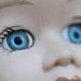 Surprised Blue Eyes - Porcelain Doll Parts - Childs Head with Blonde Hair