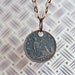 1878 Great Britain Farthing Copper Coin on Brass Chain