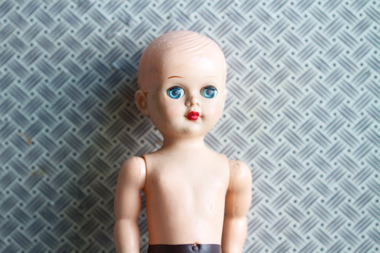 Serene Young Man - Little Boy Doll with brown legs - Made in England
