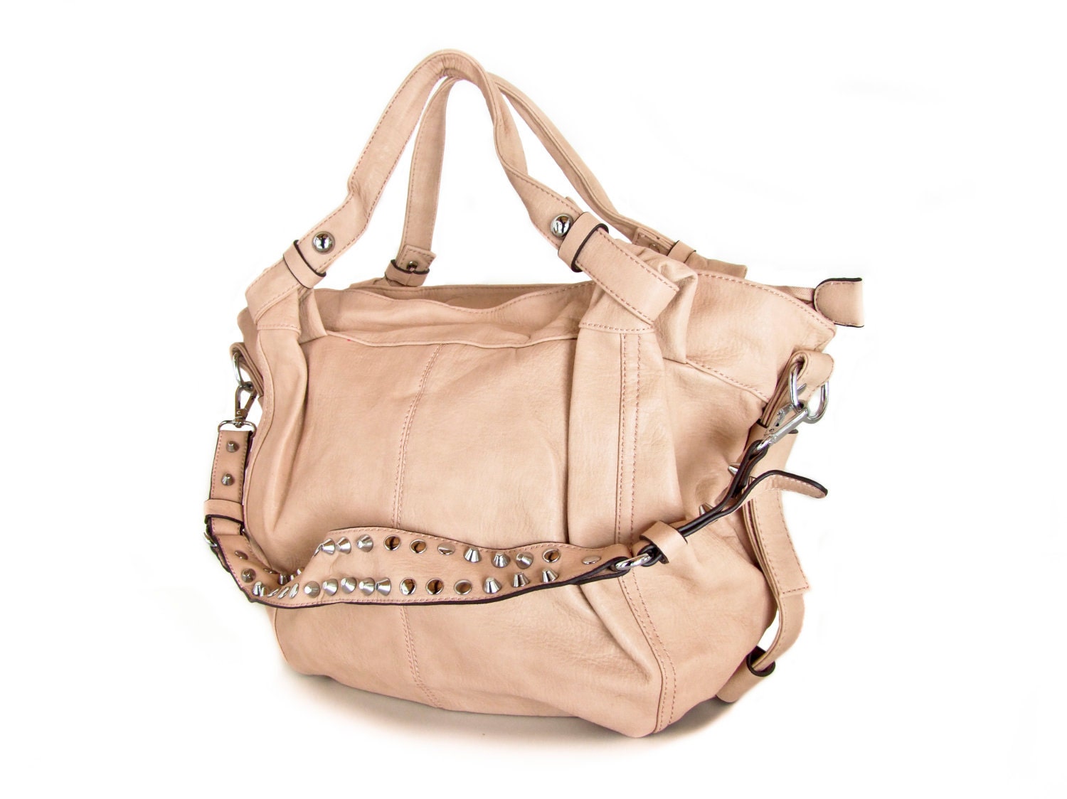 vegan leather handbag purse pale pink the by VeganLeatherHandbags