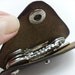 Extremely convenient keychain key holder from dark brown cowhide. Holds 6-8 regular keys, free monogramming , personalized/ belt hanger
