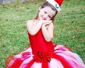 Custom made Christmas Holiday candy cane striped floor length tutu dress set for tween sizes girls 6 7 8 10
