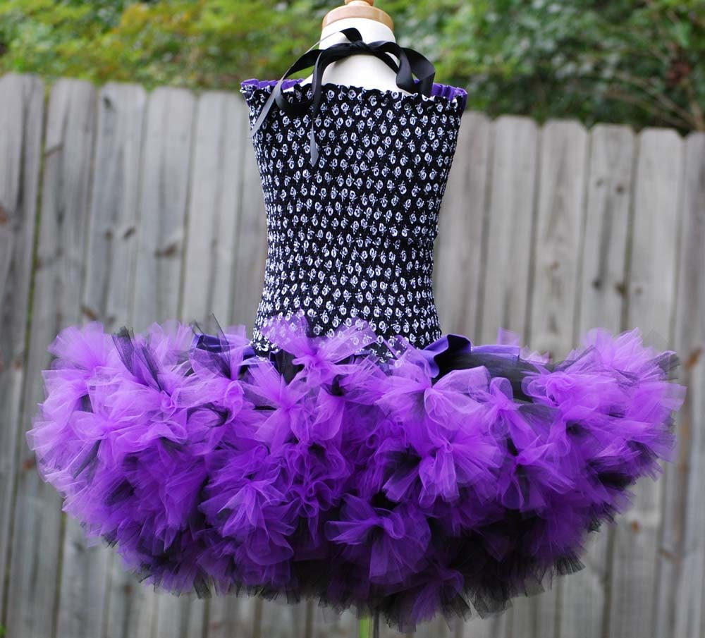 Over the top custom pirate costume pettitutu and corset set purple or black 12 months 18 months 2T 3T 4t and larger