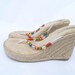 Vintage Beige Wedge Sandal Shoes