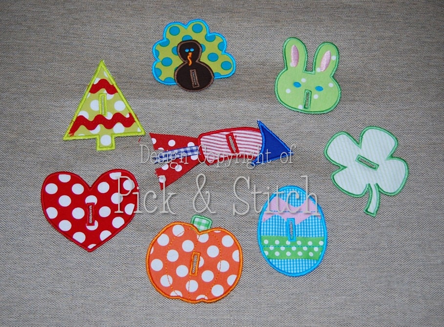 Happy Everything Applique Charm Set Embriodery machine design