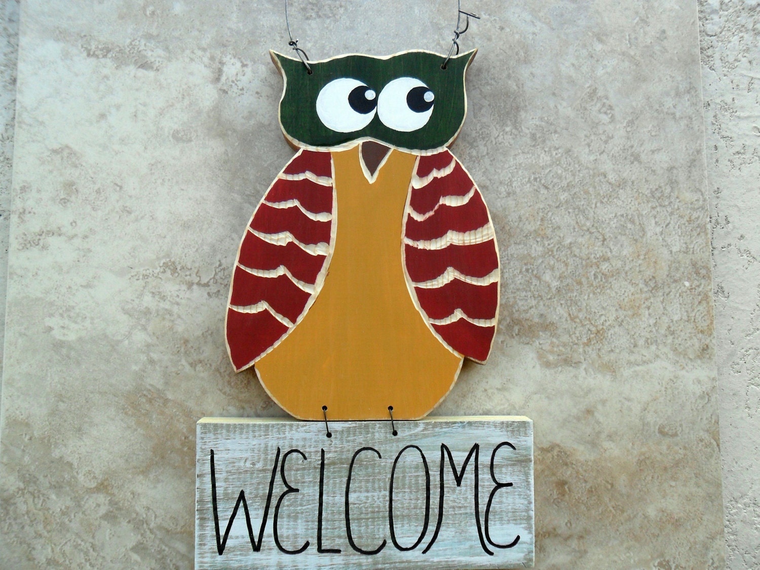 Items similar to Owl Sign for front door and more on Etsy