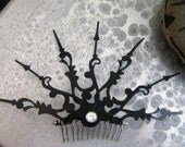 Macabre Matrimony Gothic Tiara Black Tribal Fusion Gothic Exotic Steampunk