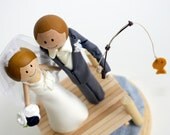 Cake Topper- Handmade Keepsake Wedding Topper- custom made wood bride and groom with scene