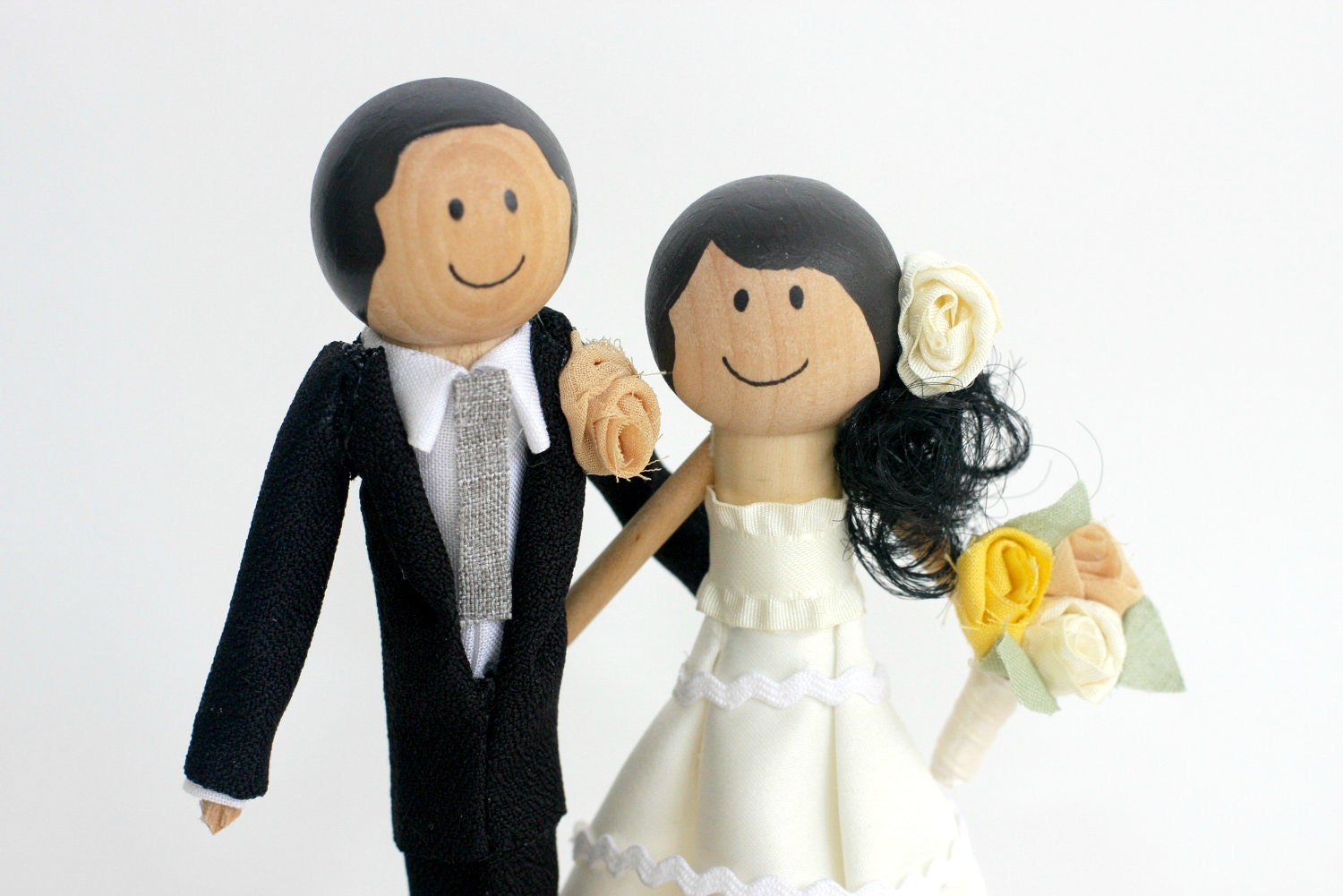 Cake Topper- Handmade Keepsake Wedding Topper- custom made wood bride and groom