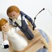 Cake Topper- Handmade Keepsake Wedding Topper- custom made wood bride and groom with scene