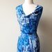 S A L E : Shades of Blue blue thin knit fabric - 2 yards at 65" wide