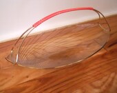 1950's Glass and Brass Server