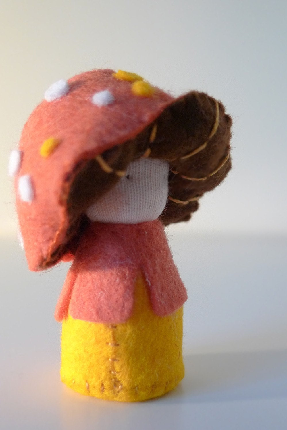 Miniature Waldorf inspired Plush Mushroom Doll / Gropher