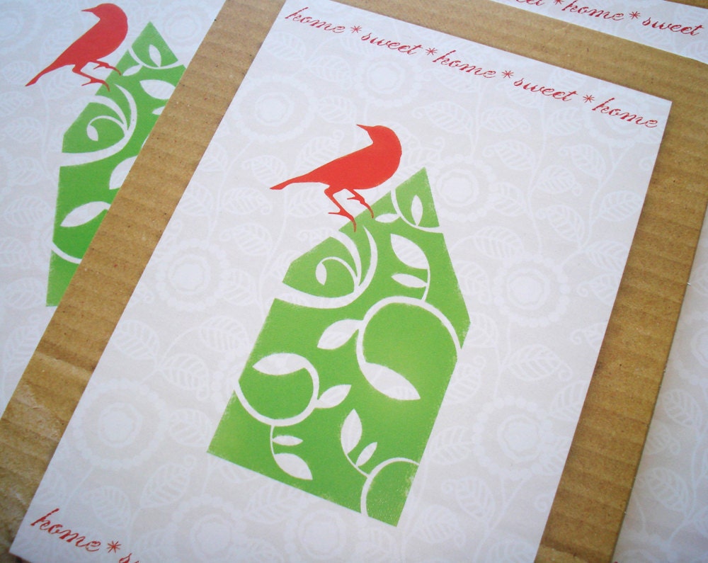 Moving Announcement Postcard - Home Sweet Home - Custom Cards - Set of 100
